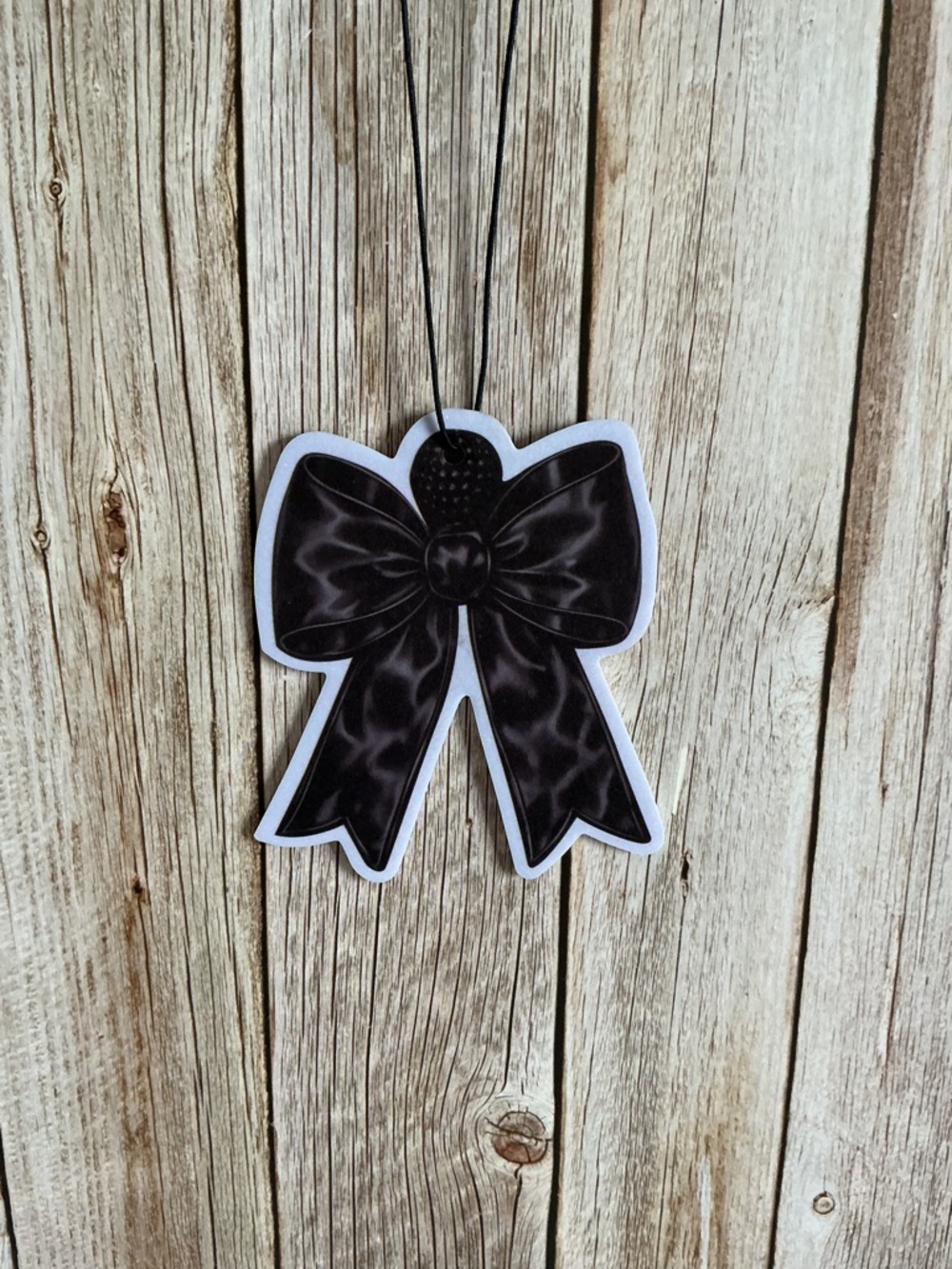 Black Satin Bow Car Air Freshener